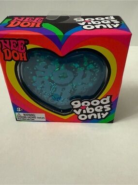 NeeDoh Good Vibes Only Heart Glitter “You Are Enough”